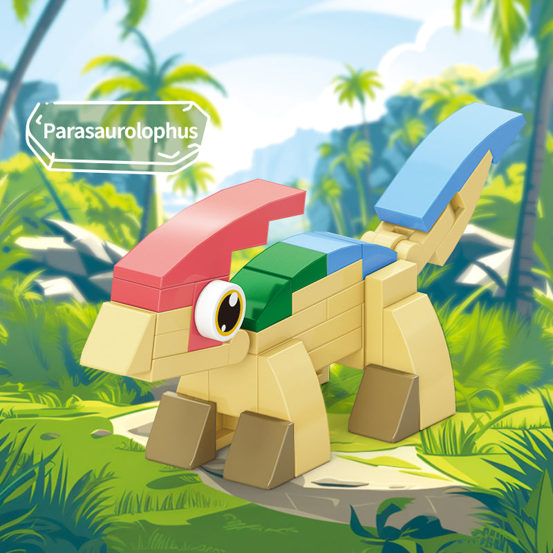 Image of Crested dino building block.