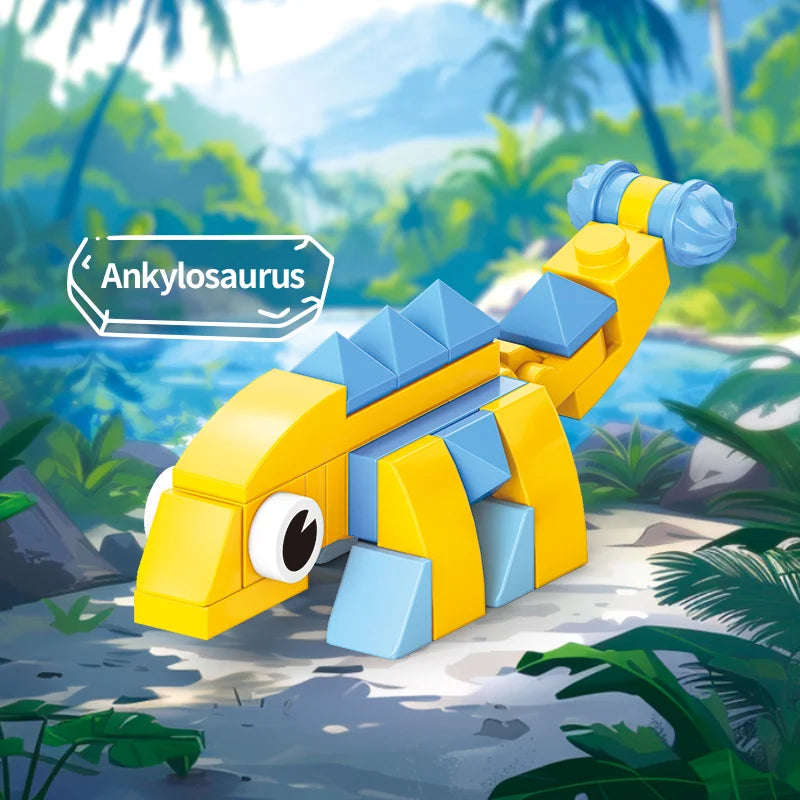 Image of Ankylosaurus building block.