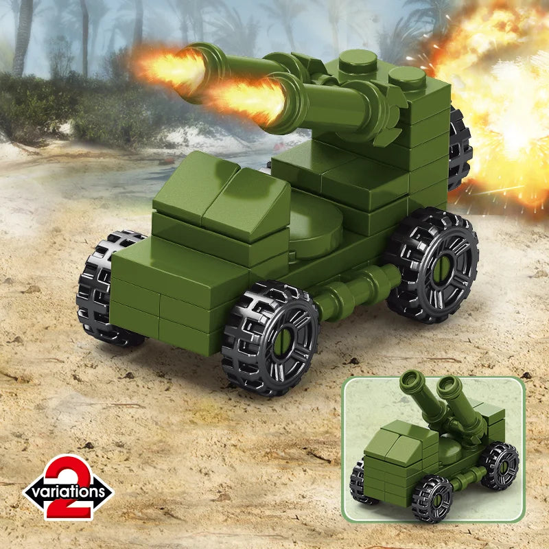 Model of a battle brick cannon rover