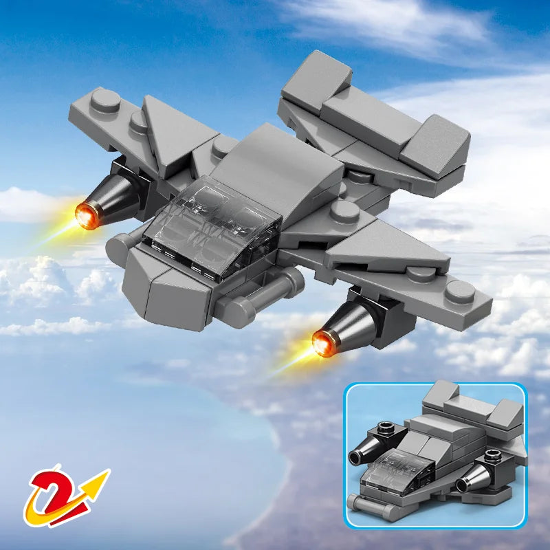 Model of a stealth jet building block.