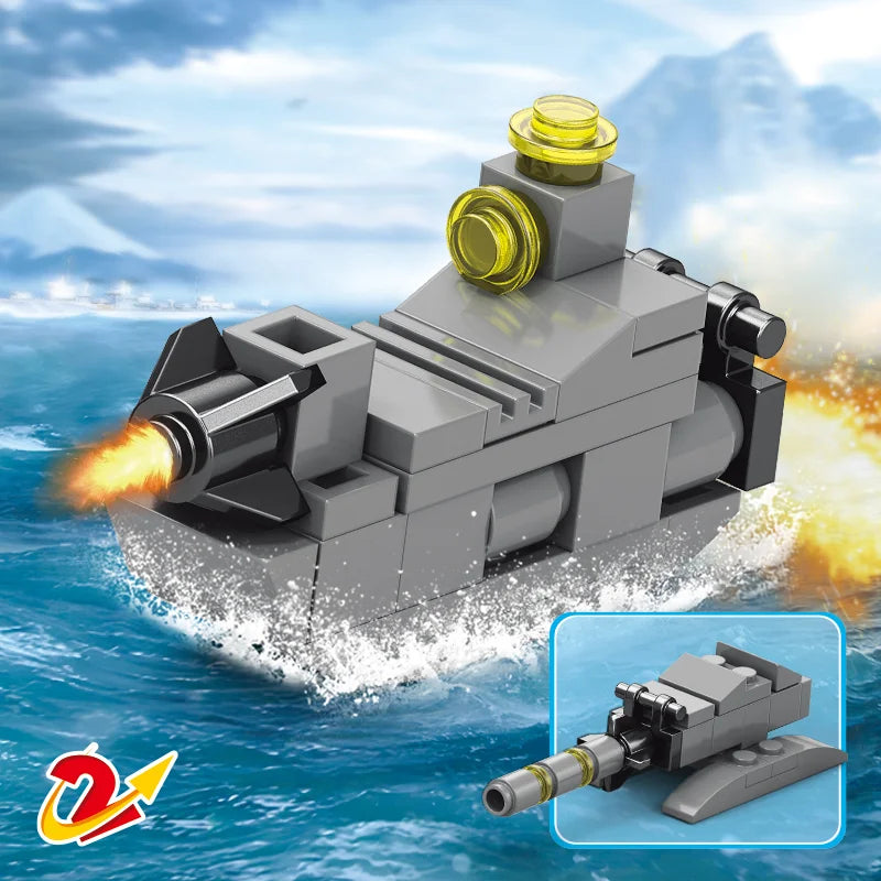 Image of a submarine building block.