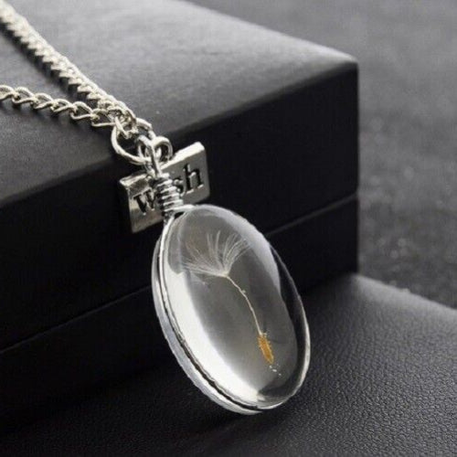 Dandelion Seed Wish Pendant Necklace