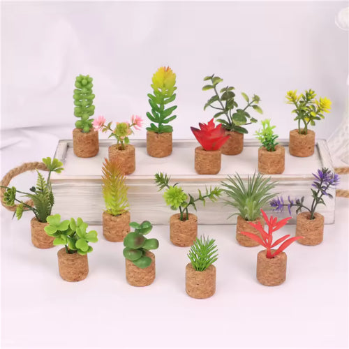 Artificial Plant Car Air Vent Clip, Magnet Refrigerator