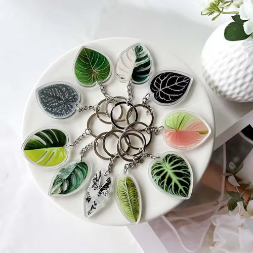 Monstera Leaf Keychain