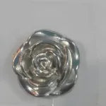 Silver Flower Sticker against a white background.