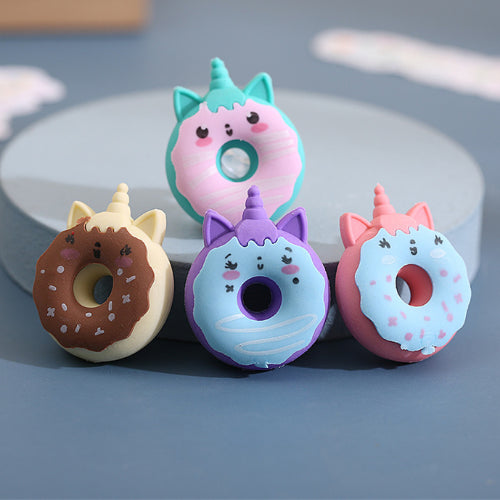 Unicorn Donut Rubber Eraser in Four colours